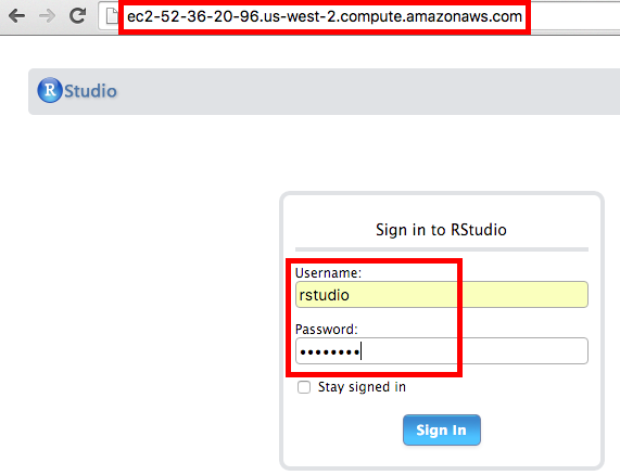 AWS RStudio 로그인
